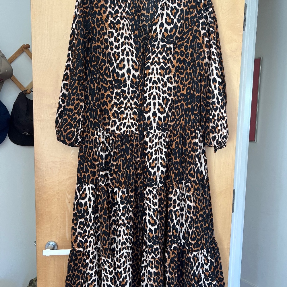 TOPSHOP cheetah flowy dress